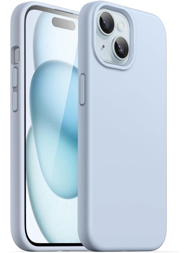 IP15 Plus Soft Touch Full Body Protective Case - Sky Blue