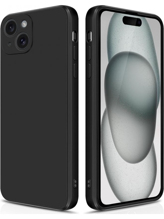 IP15 Plus Silicone Case With Camera Protection - Black