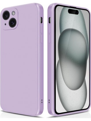IP15 Plus Silicone Case With Camera Protection - Purple