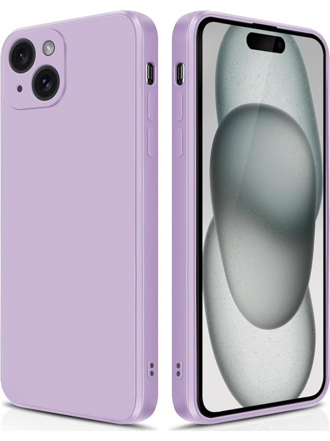 IP15 Plus Silicone Case With Camera Protection - Purple