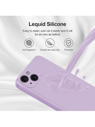 IP15 Plus Silicone Case With Camera Protection - Purple