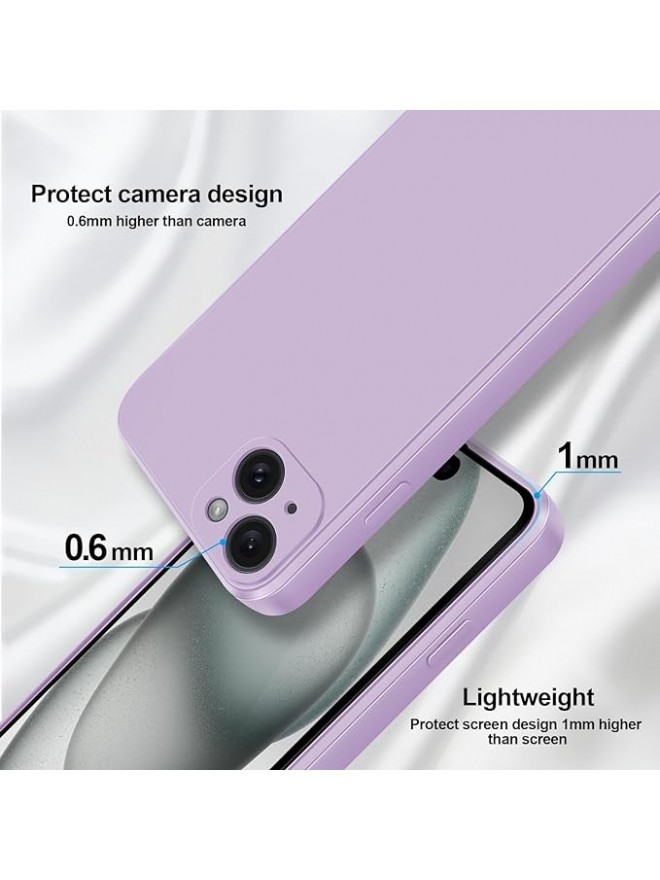 IP15 Plus Silicone Case With Camera Protection - Purple