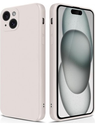 IP15 Plus Silicone Case With Camera Protection - White