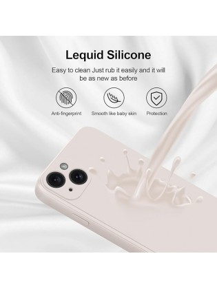 IP15 Plus Silicone Case With Camera Protection - White