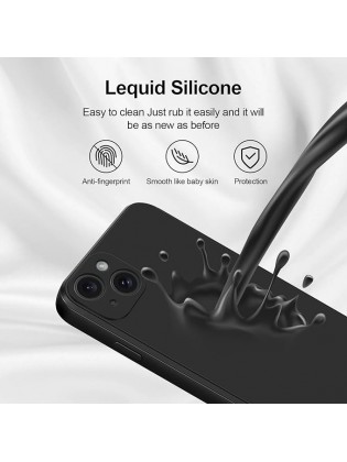 IP15 Plus Silicone Case With Camera Protection - Black