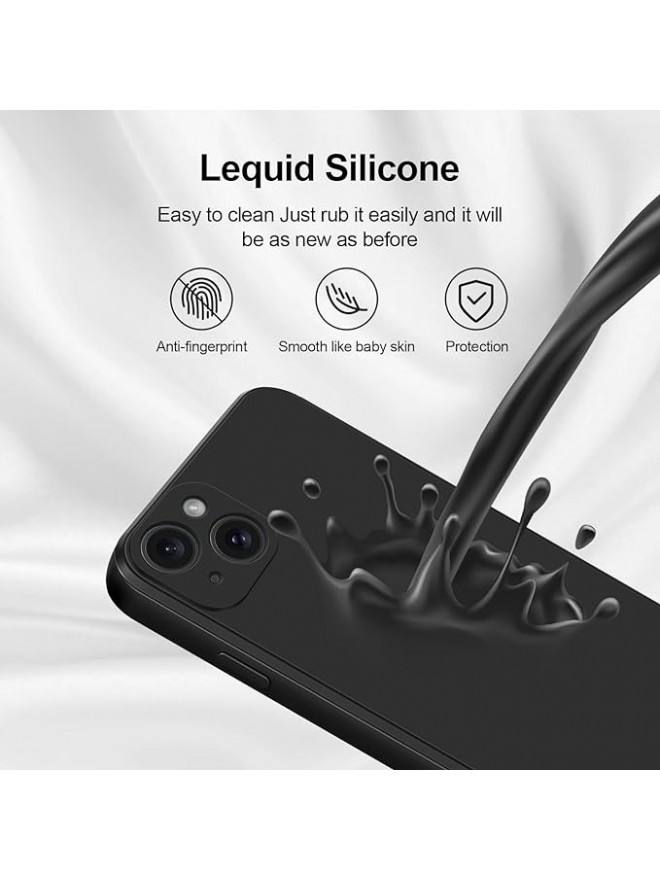 IP15 Plus Silicone Case With Camera Protection - Black