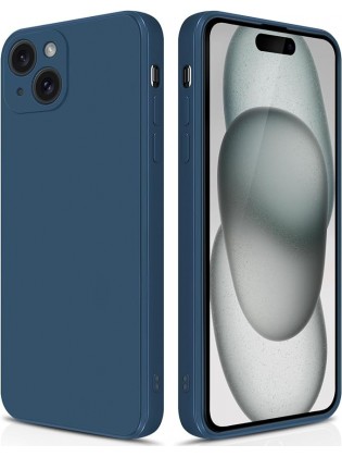 IP15 Plus Silicone Case With Camera Protection - Blue