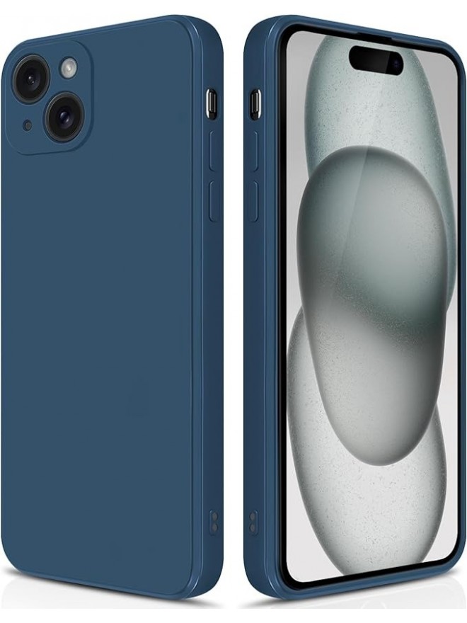 IP15 Plus Silicone Case With Camera Protection - Blue