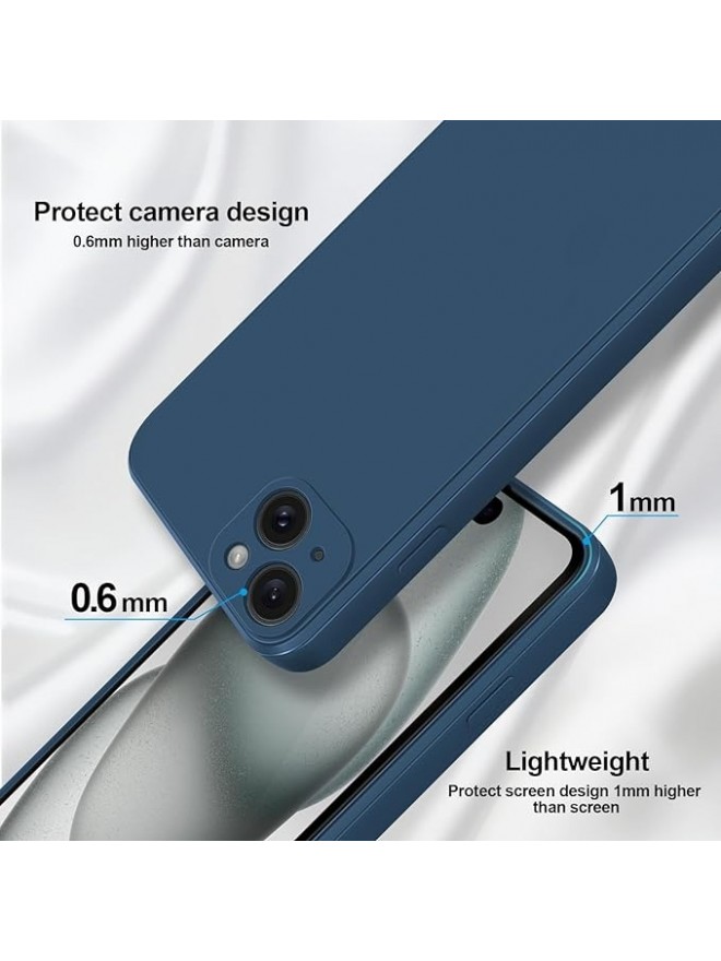 IP15 Plus Silicone Case With Camera Protection - Blue
