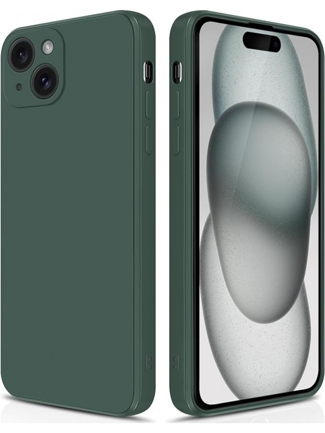 IP15 Plus Silicone Case With Camera Protection - Green