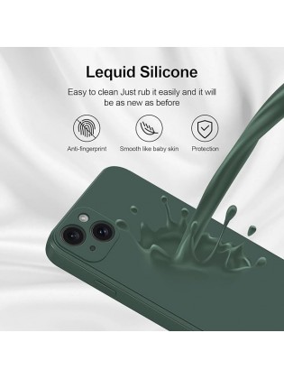 IP15 Plus Silicone Case With Camera Protection - Green