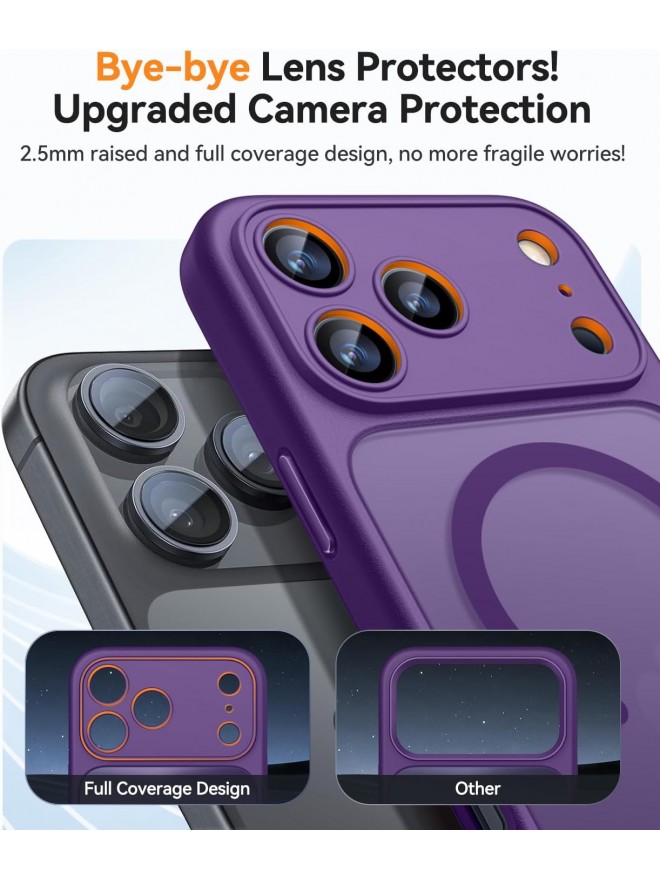 Magnetic Matte Shockproof Phone Case for ip17 pro – Full Camera Protection-Modena