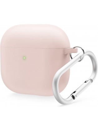 Keychain Included Protective Silicone Case for APods4 - Pink