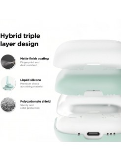 Keychain Included Protective Silicone Case for APods4 - Mint