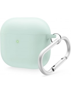 Keychain Included Protective Silicone Case for APods4 - Mint