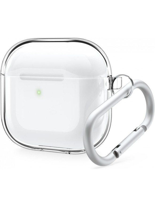 Clear Protective Case with Keychain for APods4 - Transparent