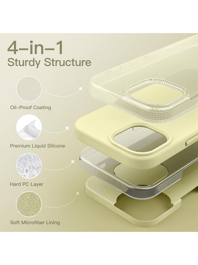 IP15 Plus Soft Touch Full Body Protective Case - Yellow