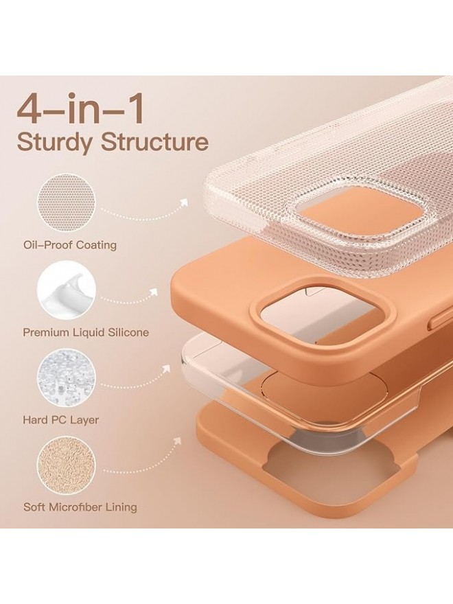 IP15 Plus Soft Touch Full Body Protective Case - Orange