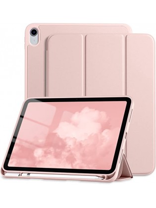 Rose Pink Soft TPU Cover with Trifold Stand and Auto Sleep/Wake
