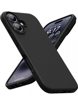 IP16 Shockproof Liquid Silicone Protective Phone Case- Black