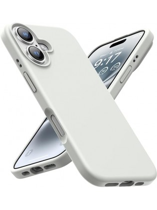 IP16 Shockproof Liquid Silicone Protective Phone Case-White