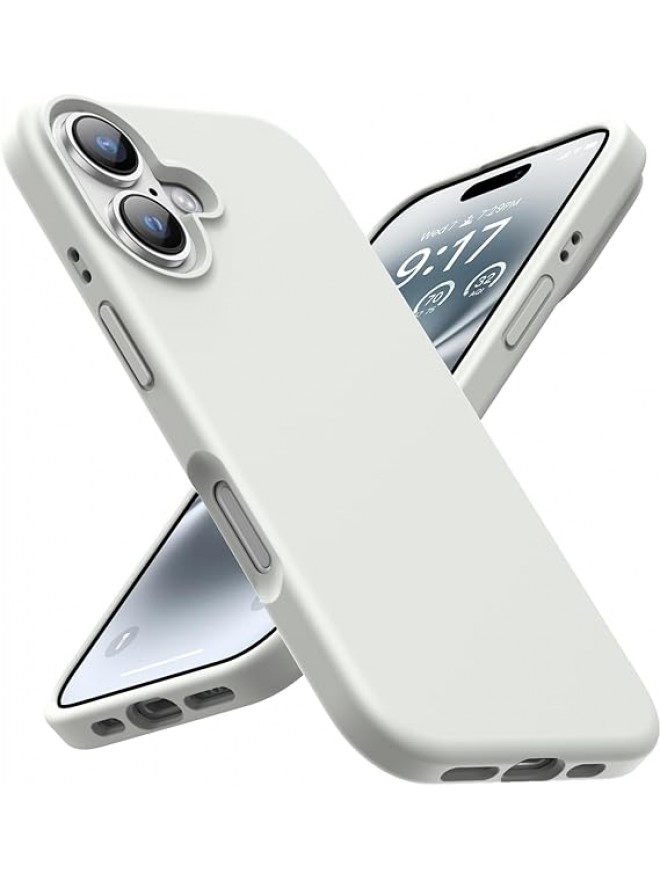 IP16 Shockproof Liquid Silicone Protective Phone Case-White