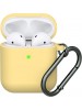 Soft silicone case with keychain—Yellow
